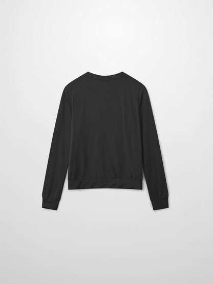 Modal Zip Up Bomber-Black