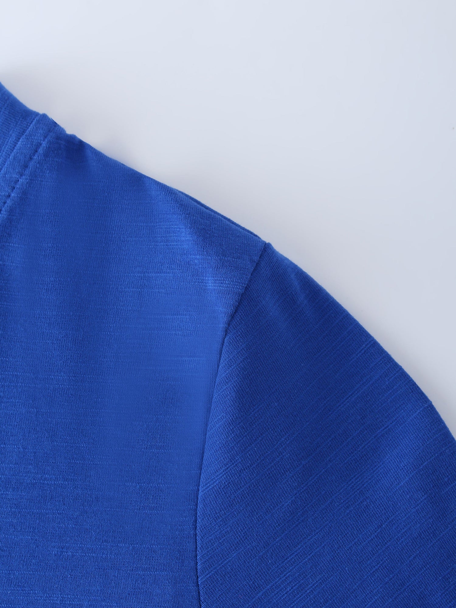 4 BUTTON HENLEY TEE-COBALT BLUE