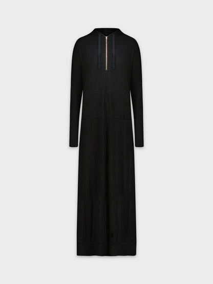 HOODIE DRESS 54"-BLACK