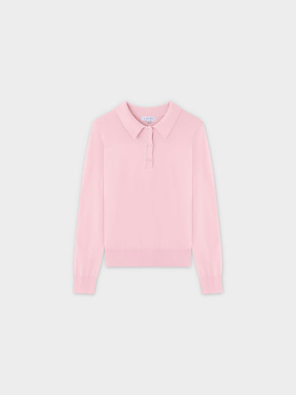 Mesh Top Sweater-Light Pink