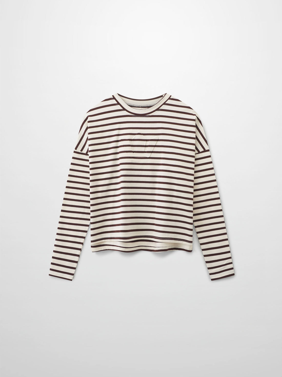 Crown Embossed T-Shirt-Brown/Ivory