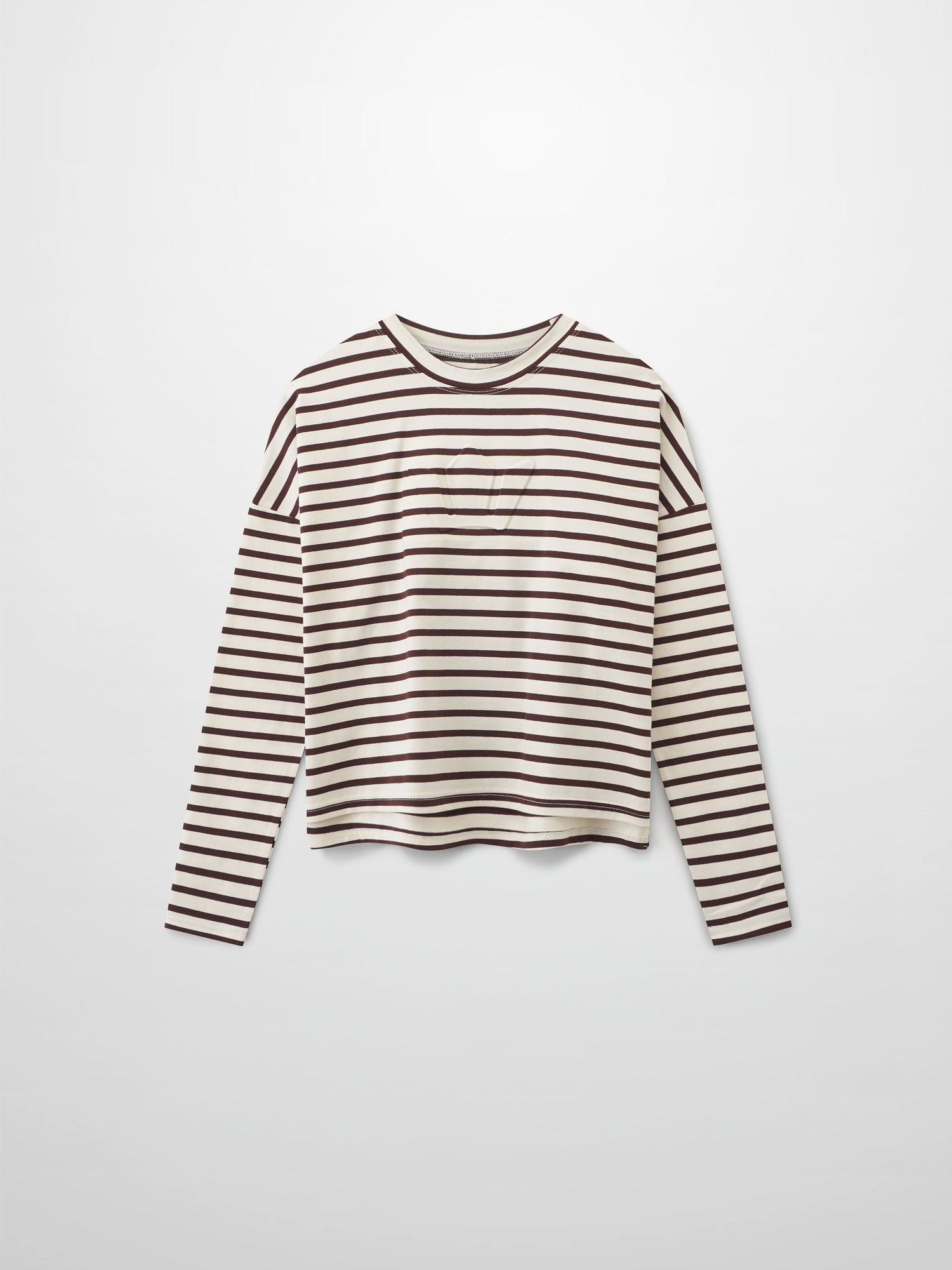 Crown Embossed T-Shirt-Brown/Ivory