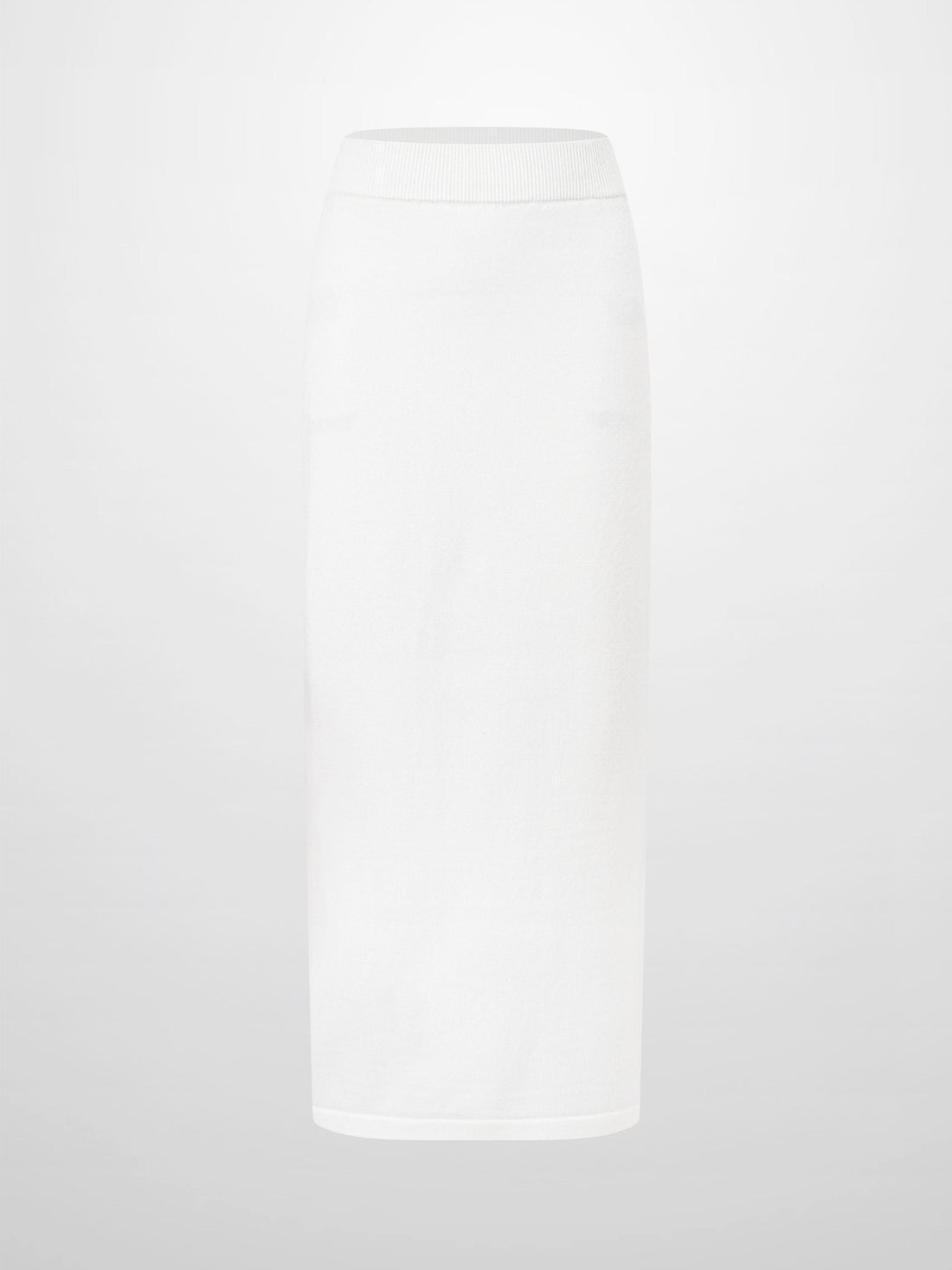 Side Zipper Straight Maxi Skirt-Cream