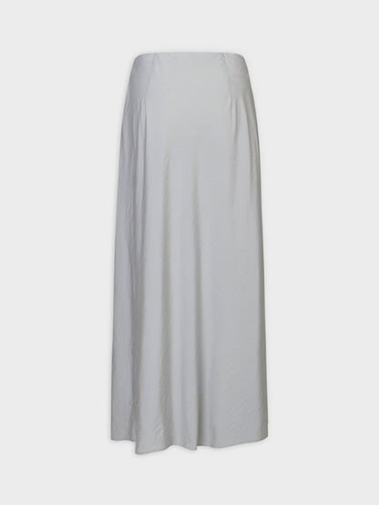 Crinkle Cotton Skirt 38"-Grey