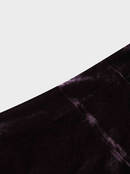 Velvet Slip Skirt-Plum