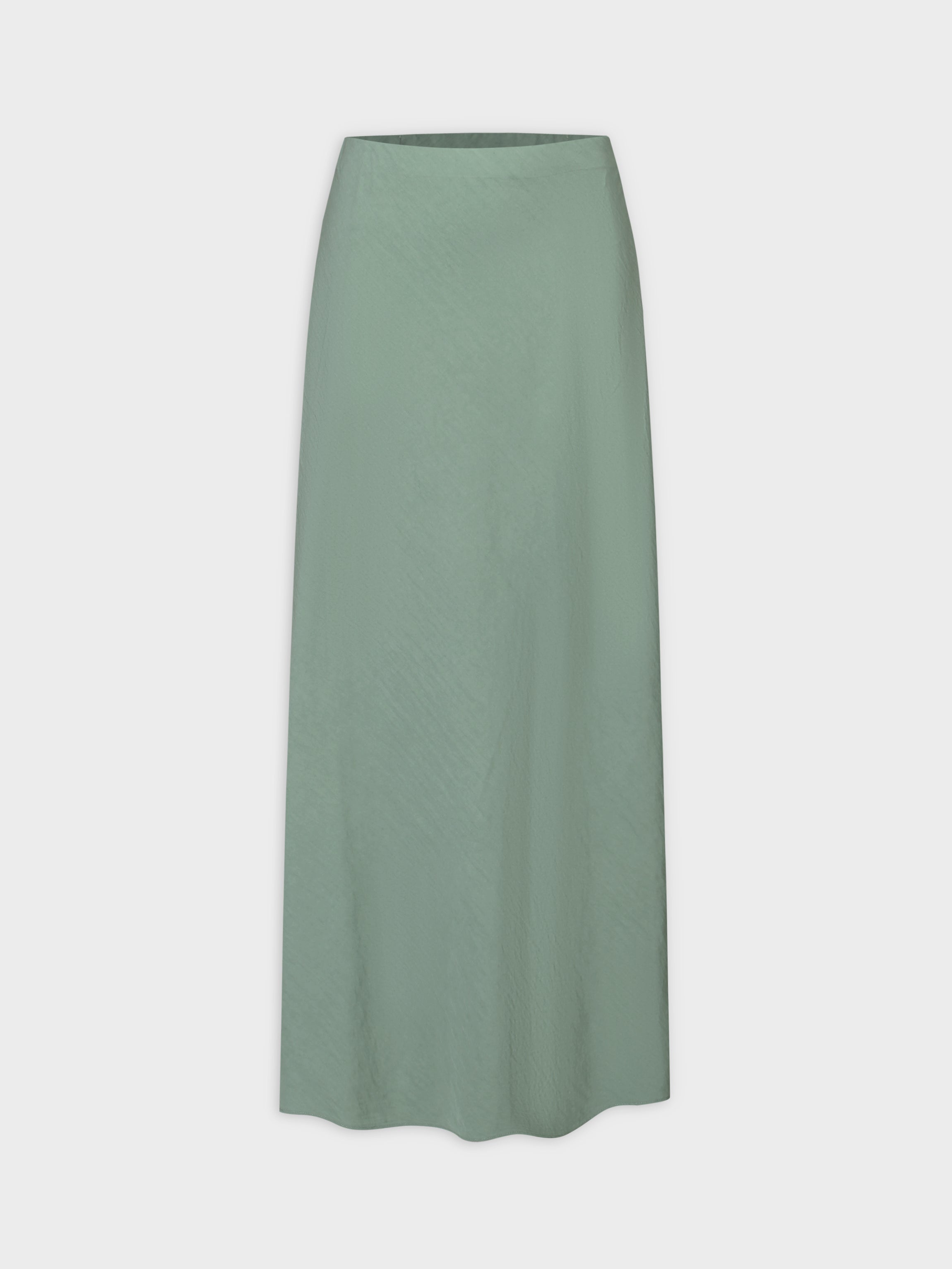 Crinkle Cotton Skirt 38&quot;-Sage