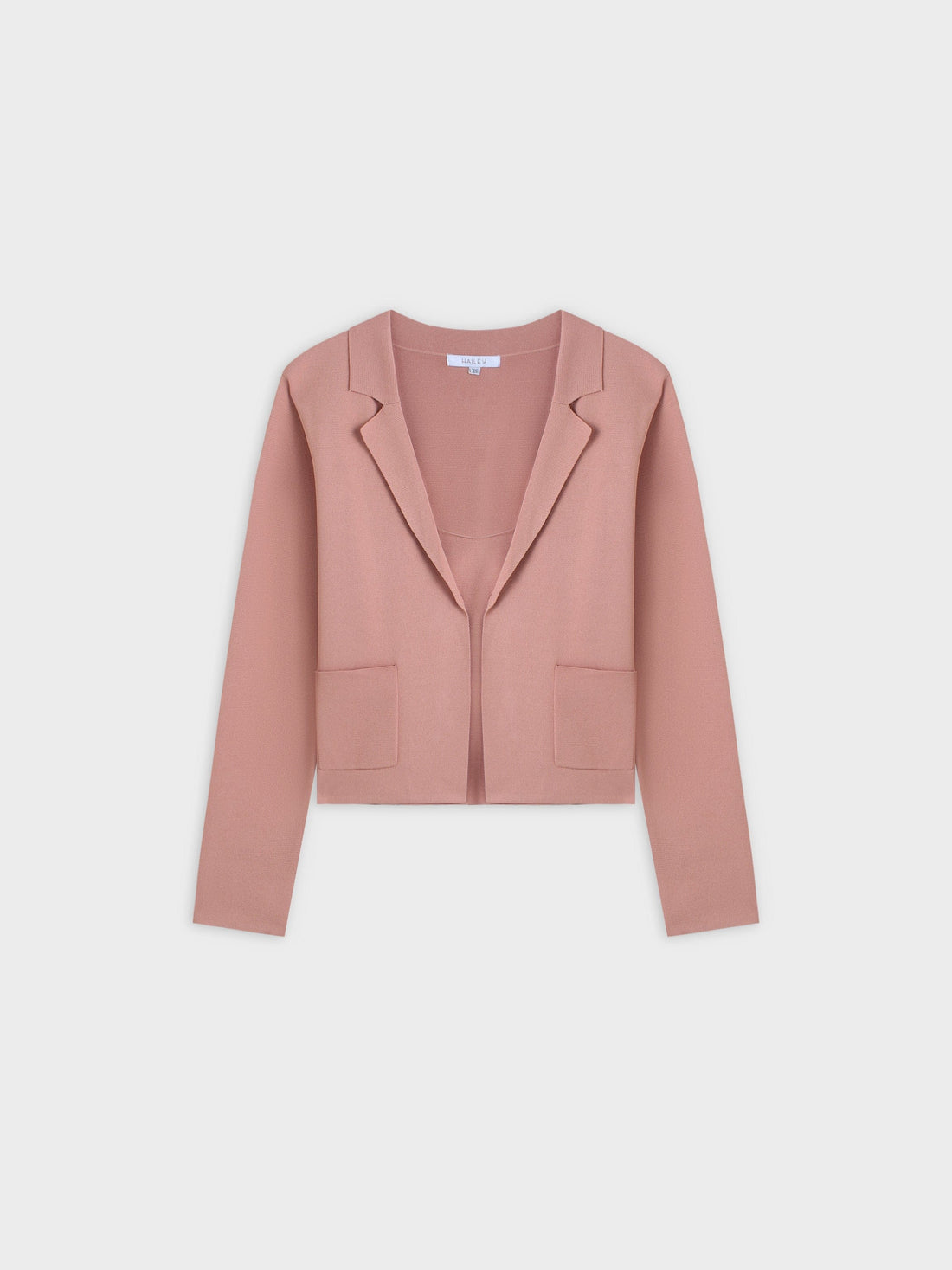 KNIT BLAZER-DUSTY ROSE