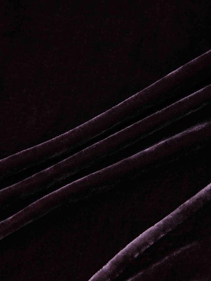 Velvet Slip Skirt-Plum