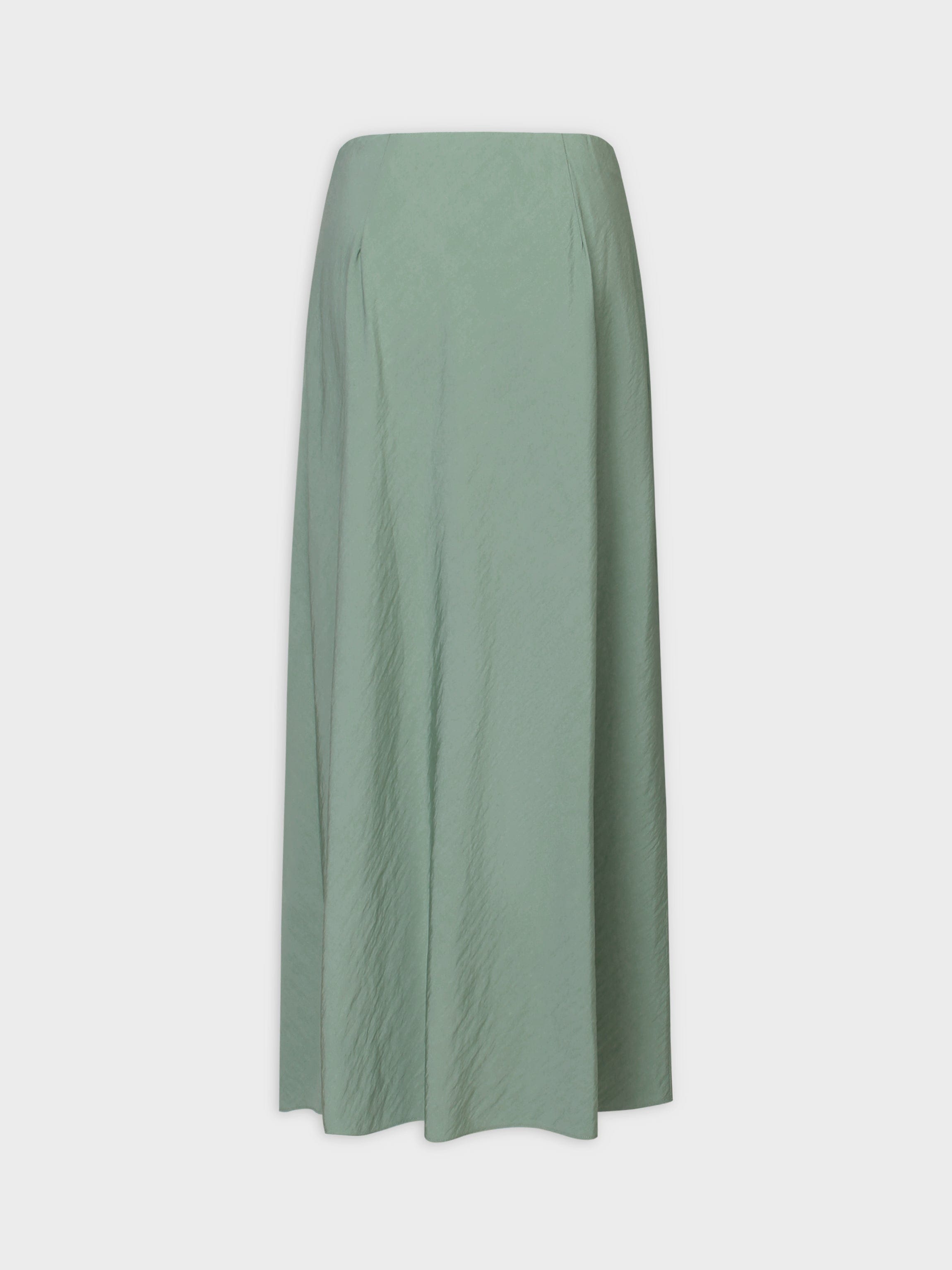 Crinkle Cotton Skirt 38&quot;-Sage