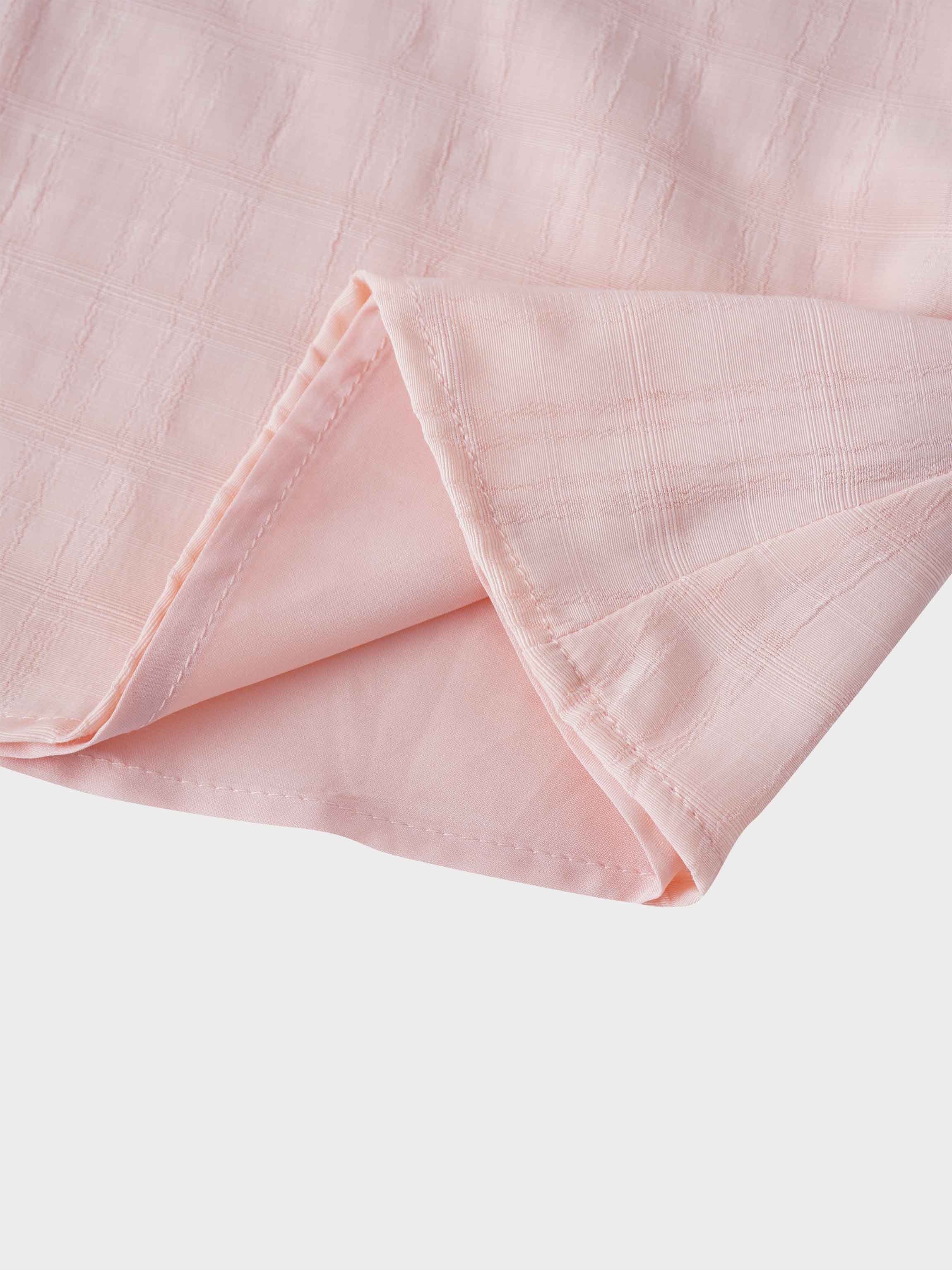 Collared A-Line Shirtdress-Pink Plaid