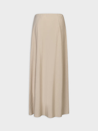 Crinkle Cotton Skirt 38"-Tan