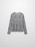 Basic Printed T-shirt-Paisley Vines Black