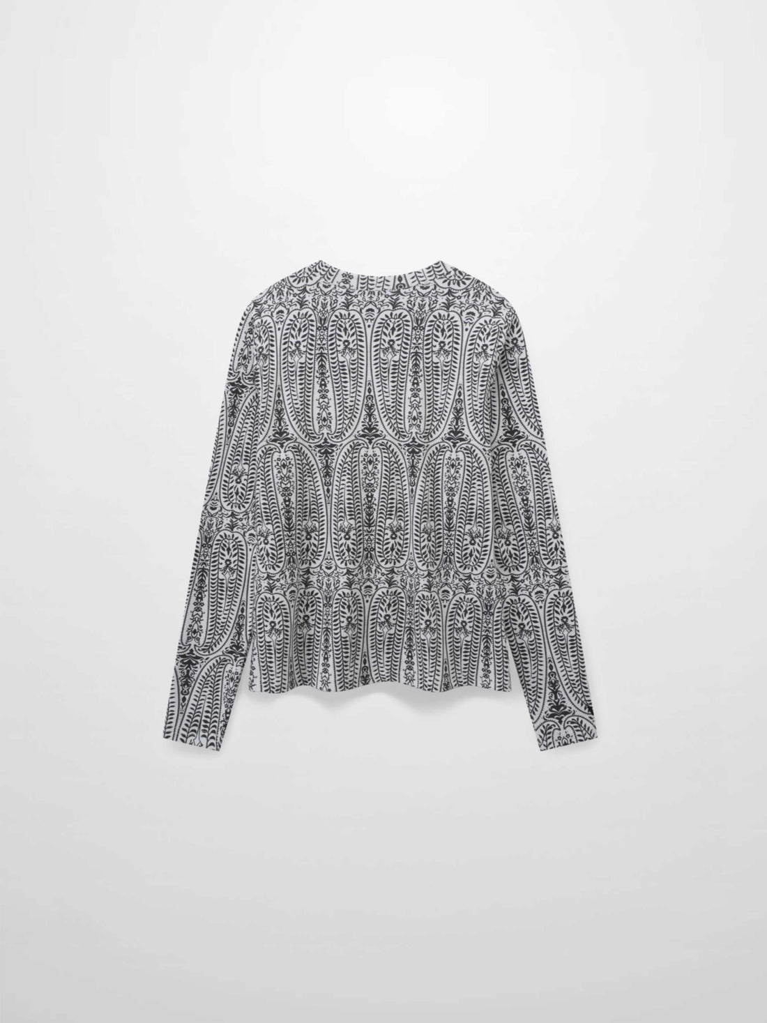 Basic Printed T-shirt-Paisley Vines Black