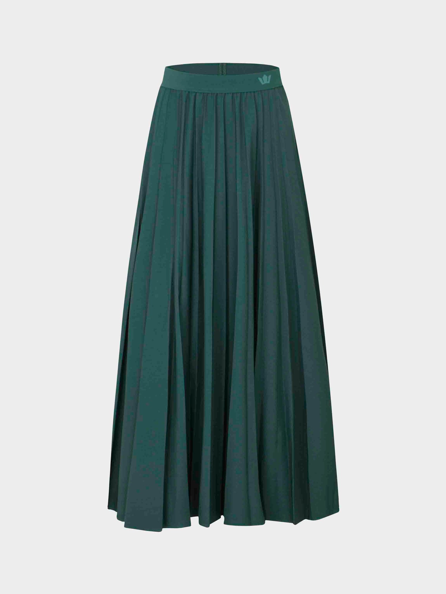 Pleated Skirt 37"-Emerald Green