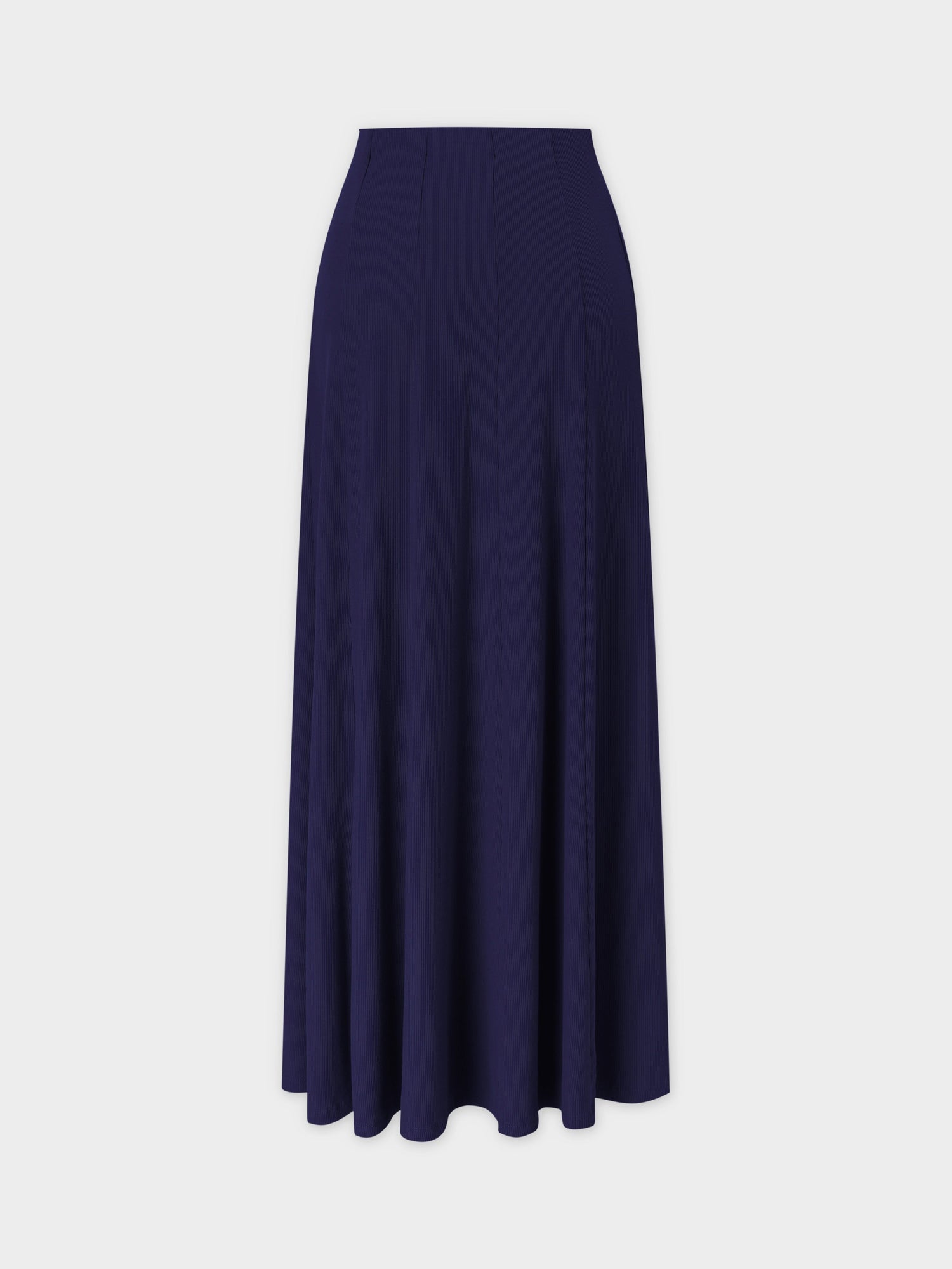 Panel Ribbed Skirt-Navy