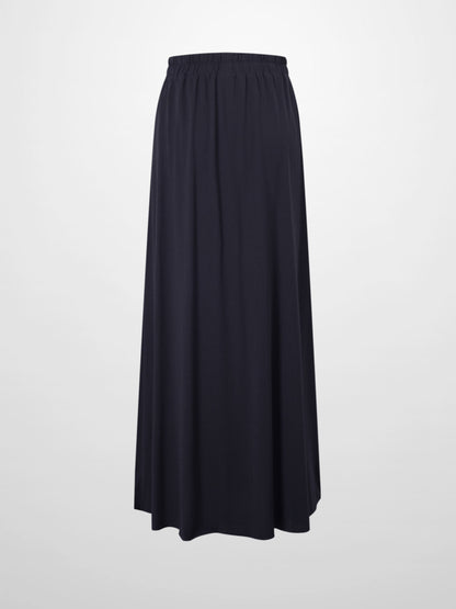Elastic Waist T-Shirt Skirt-Navy