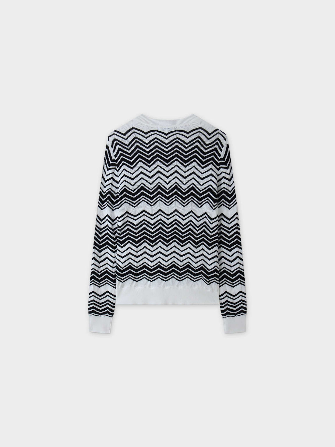 Wave Stripe Sweater-Black/White