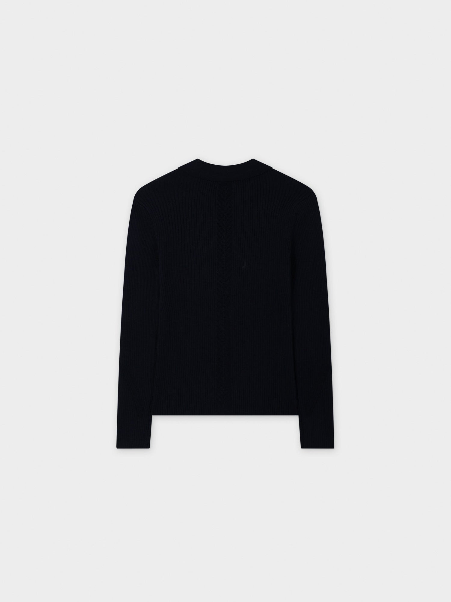 Center Design Sweater-Navy