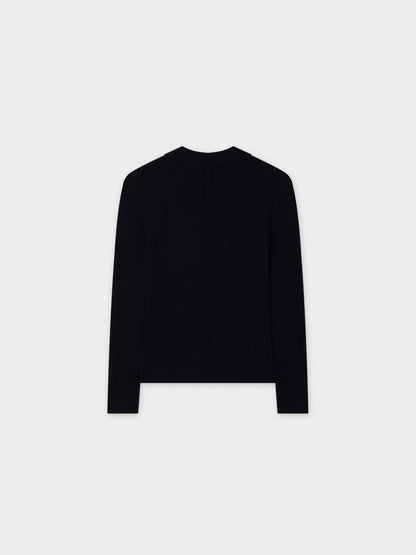 Center Design Sweater-Navy