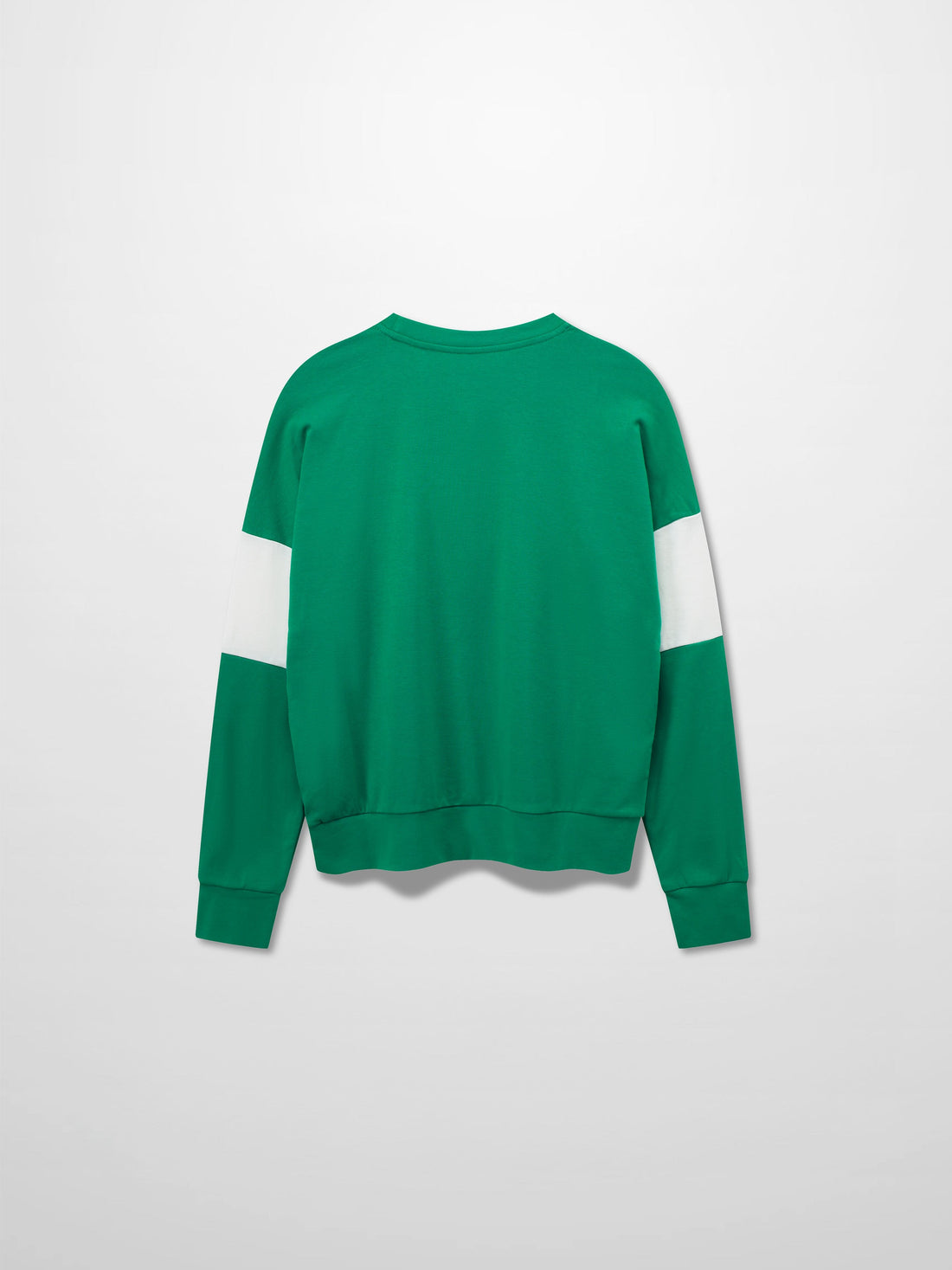Wide Stripe Bomber Tee-Kelley Green/White