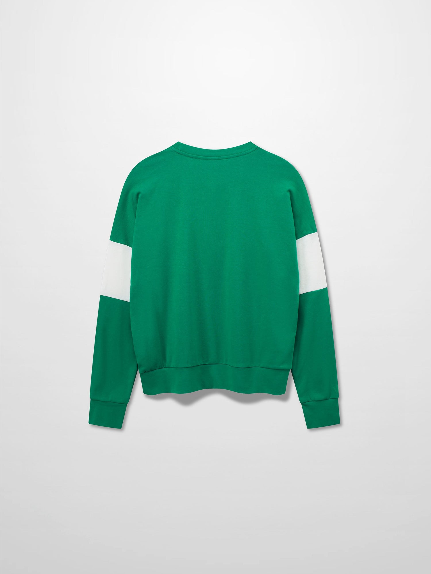 Wide Stripe Bomber Tee-Kelley Green/White