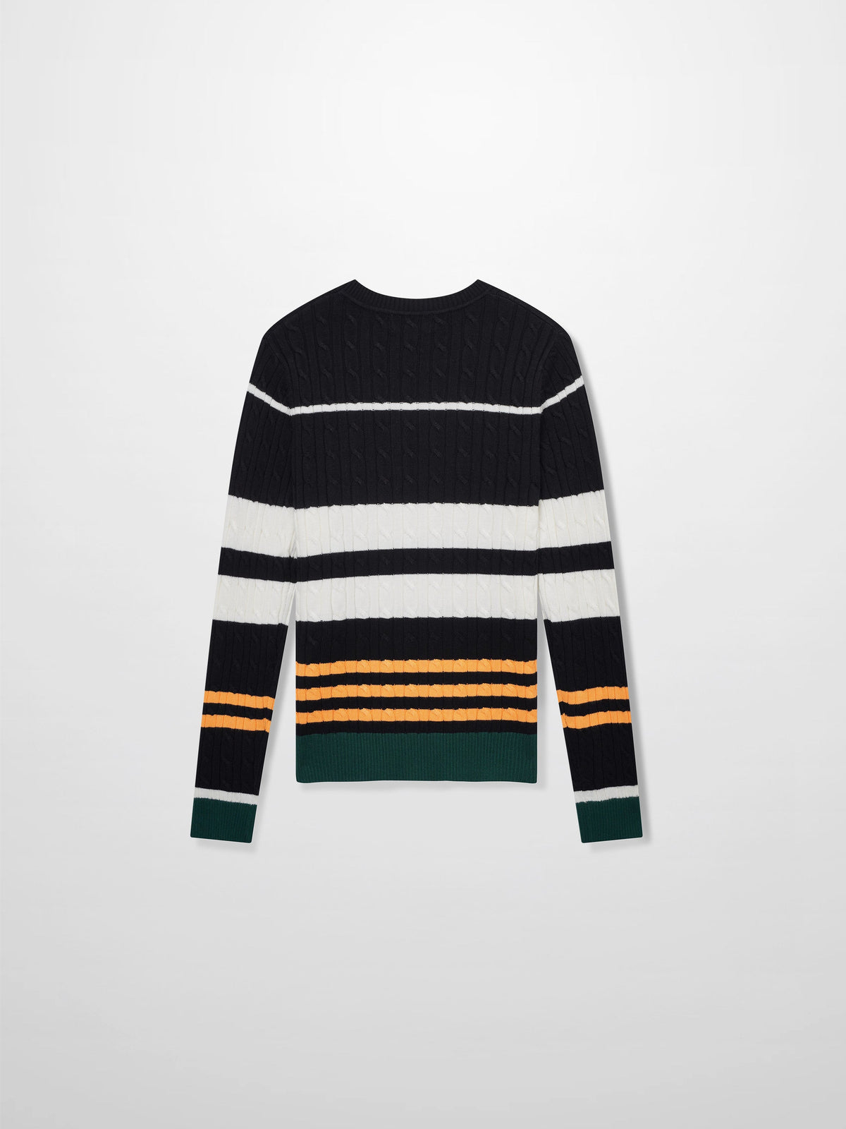 Striped Cable Sweater-Nautical Stripe