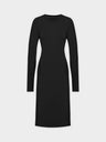 CREW NECK POCKET TEE DRESS 52"-BLACK