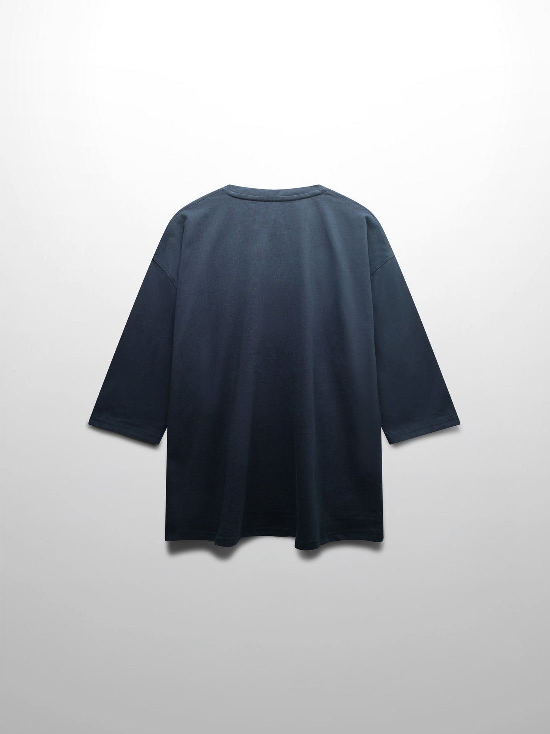 Oversized Boxy 3Q Sleeve Tee-Navy