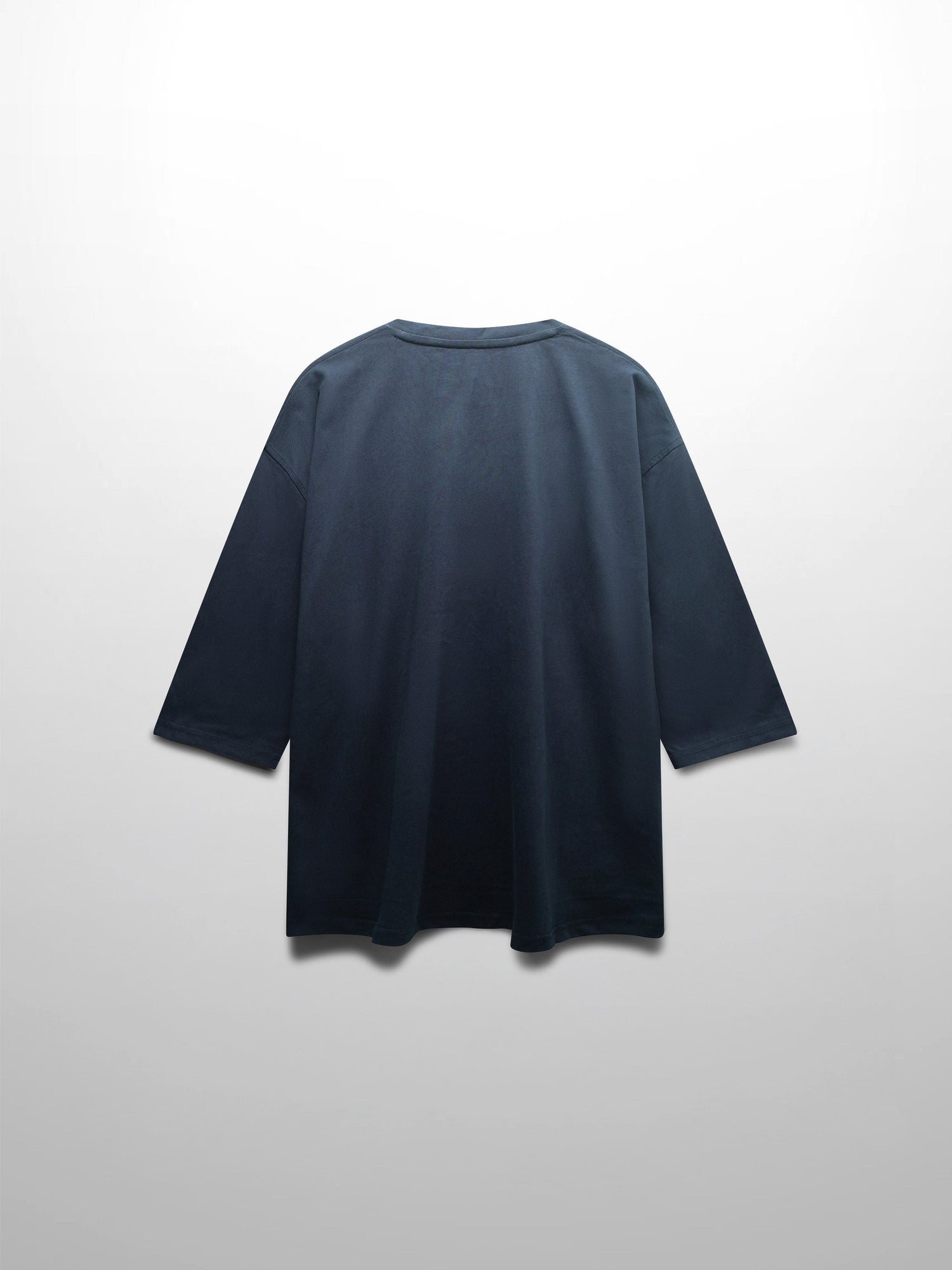 Oversized Boxy 3Q Sleeve Tee-Navy