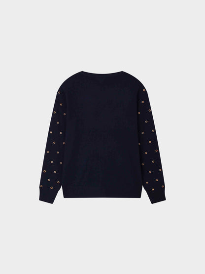 Grommet Cardigan-Navy