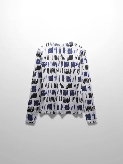 Basic Printed T-shirt-Brushstrokes