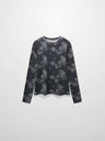 Basic Printed T-shirt-Grey Floral