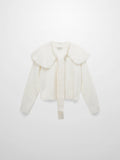 Mohair Shawl Collar Cardigan-Cream