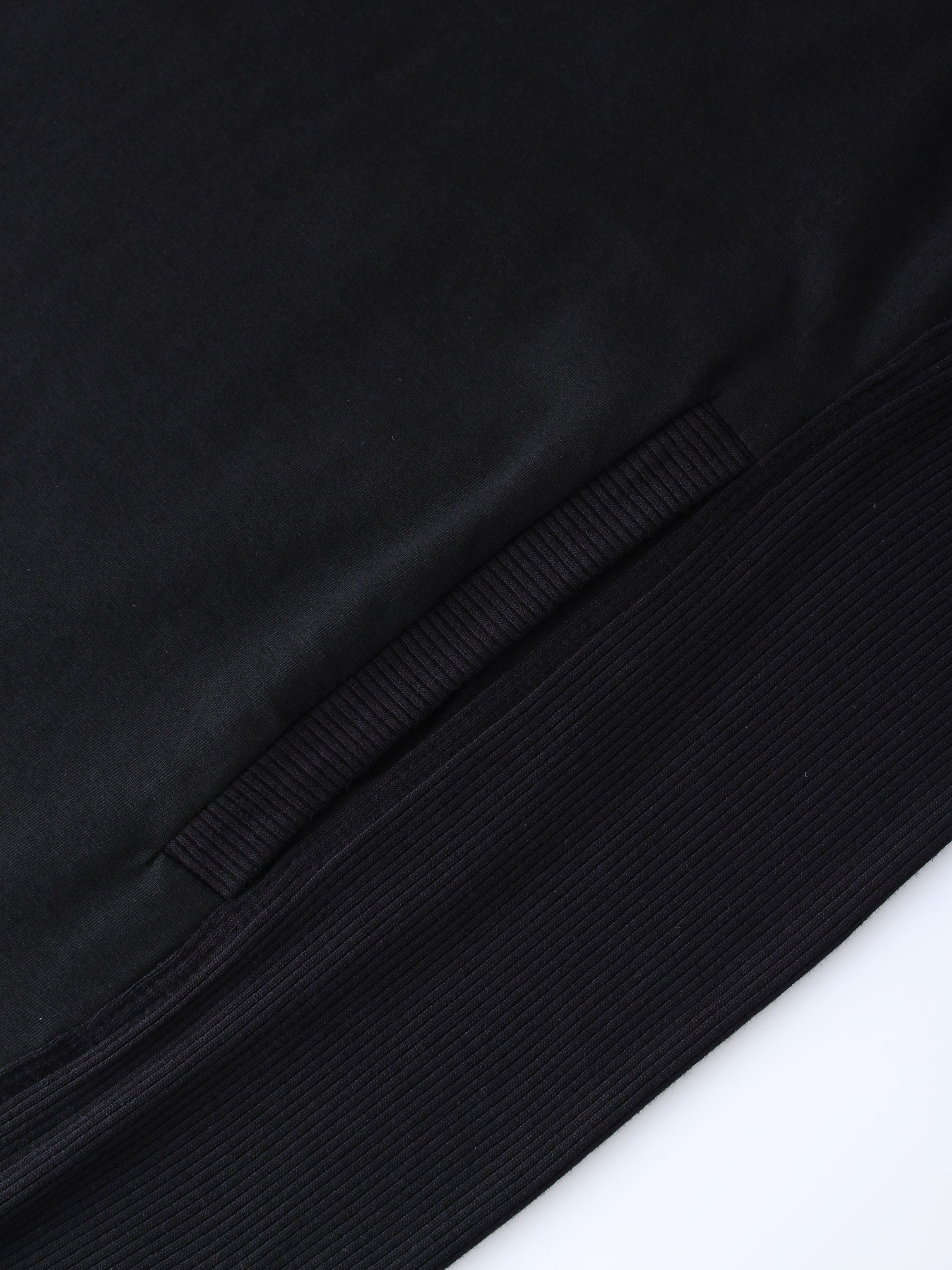 CREW NECK POCKET TEE DRESS 52&quot;-BLACK