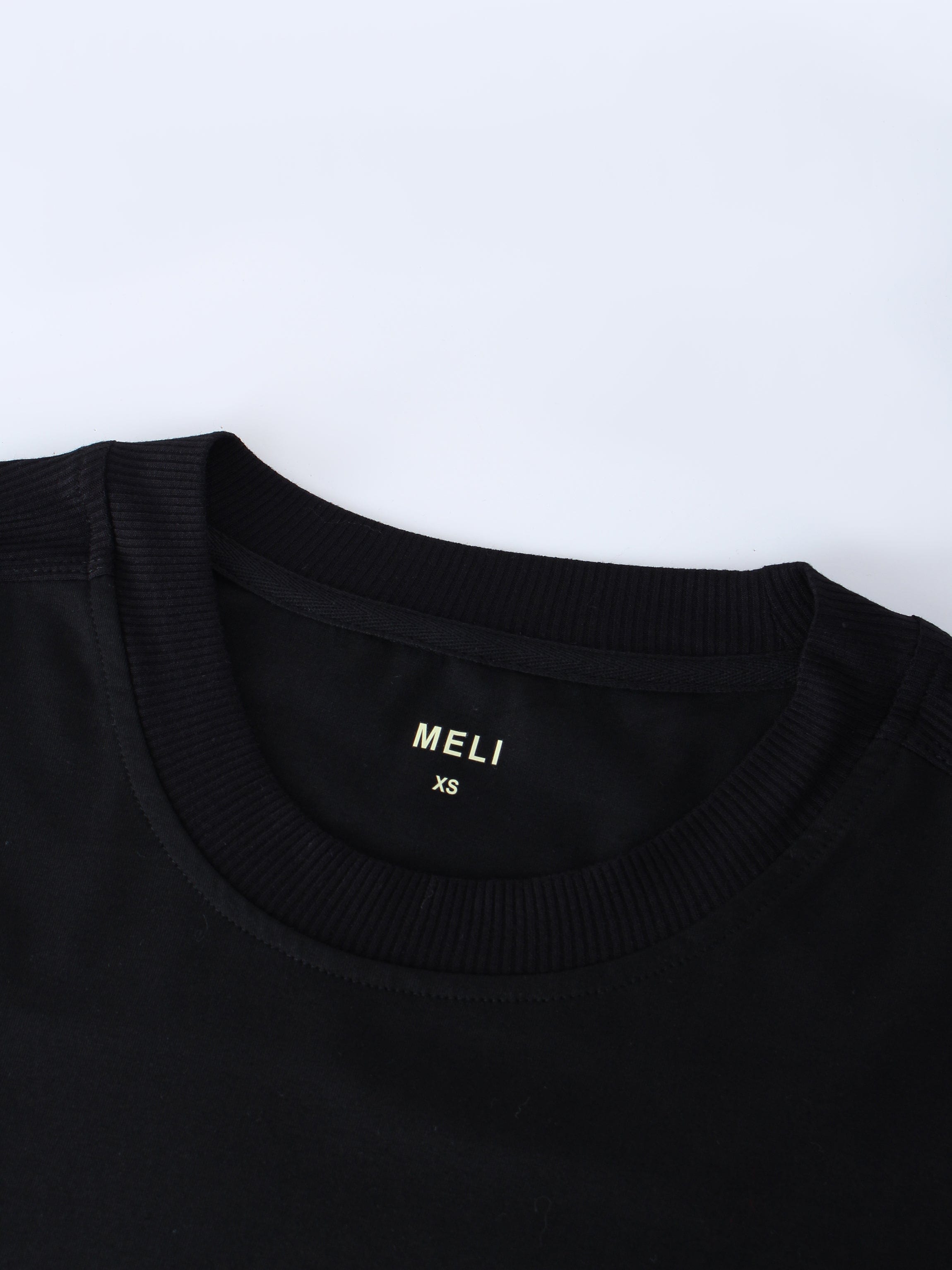 CREW NECK POCKET TEE DRESS 41&quot;-BLACK