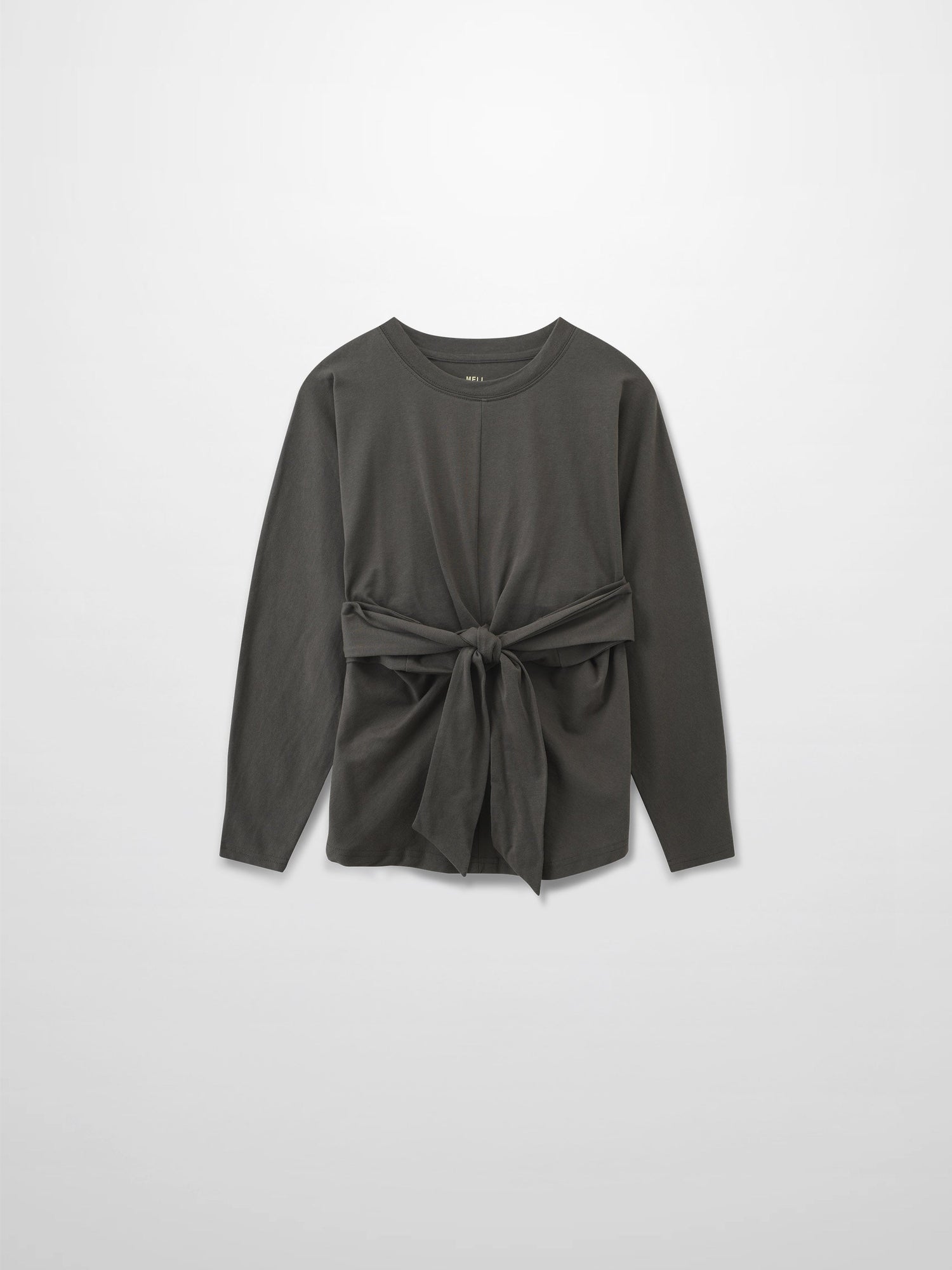 Tie Knot Tee-Dark Grey