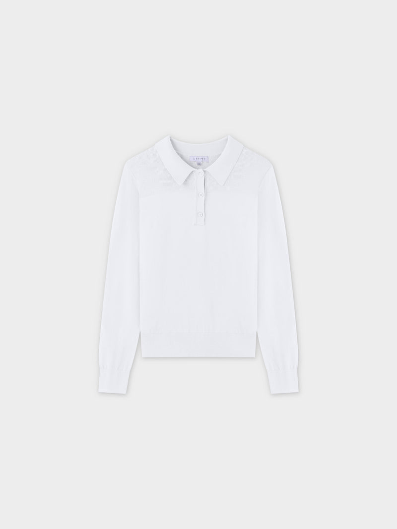Mesh Top Sweater-White