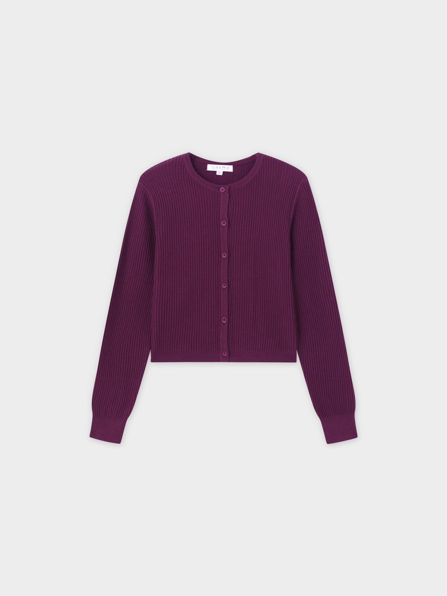 Button Down Ribbed Cardigan-Wine