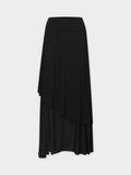 DOUBLE LAYER SKIRT-BLACK