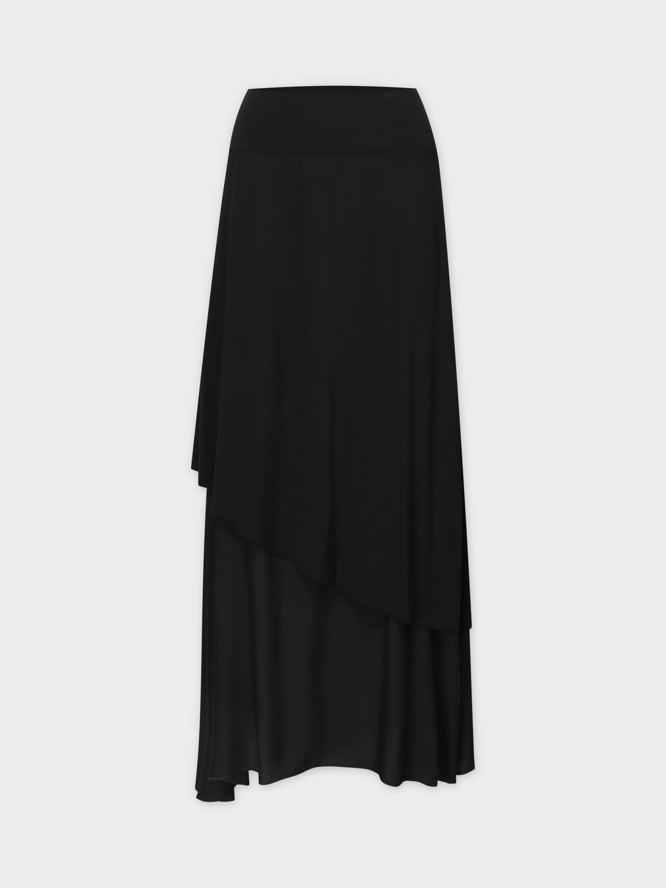 DOUBLE LAYER SKIRT-BLACK