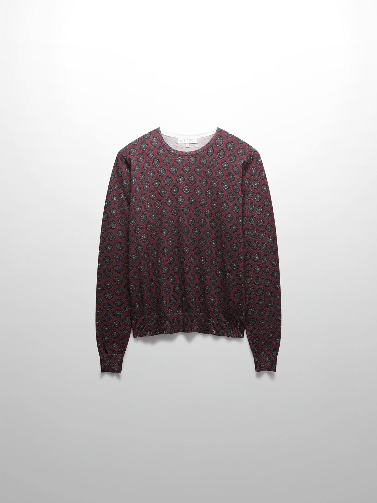 Printed Sweater-Burgundy Medallion