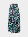 Covered Band Pleated Skirt 37"-Colored Tropic