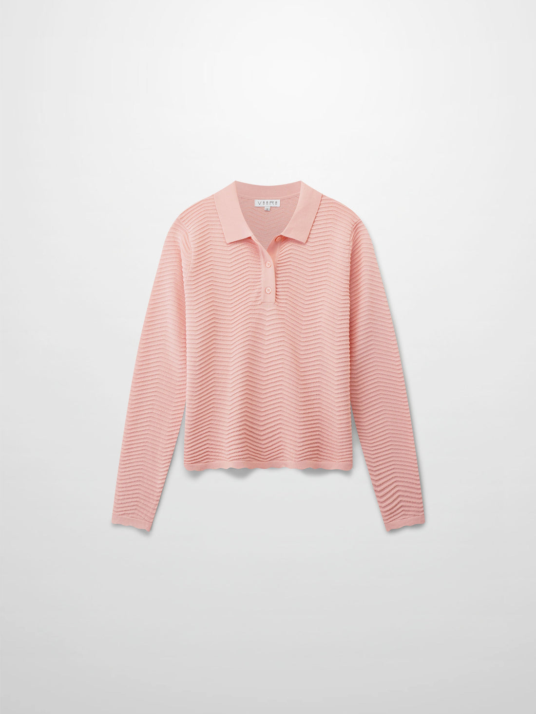 Scallop Edge Collar Sweater-Summer Blush