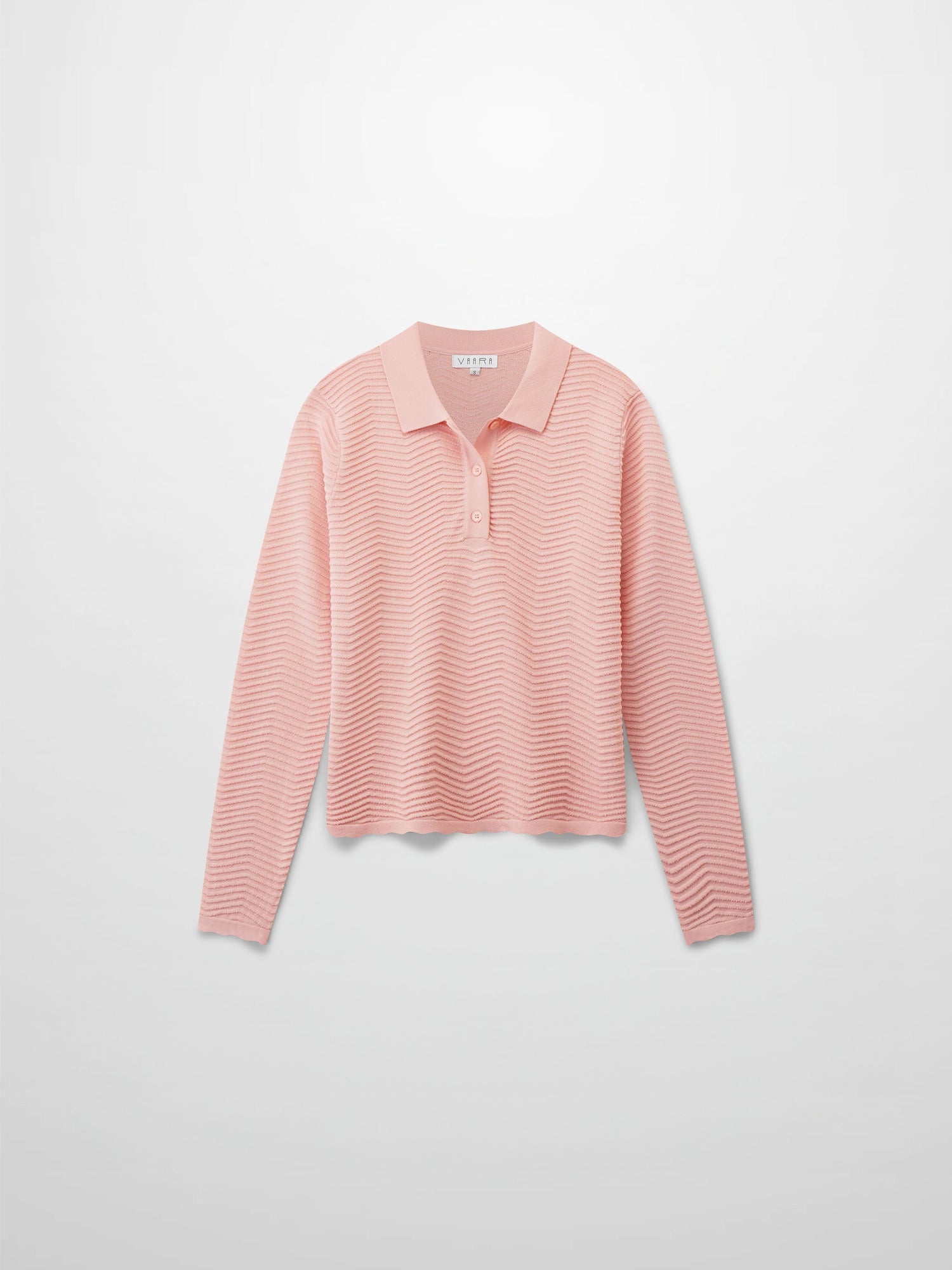 Scallop Edge Collar Sweater-Summer Blush