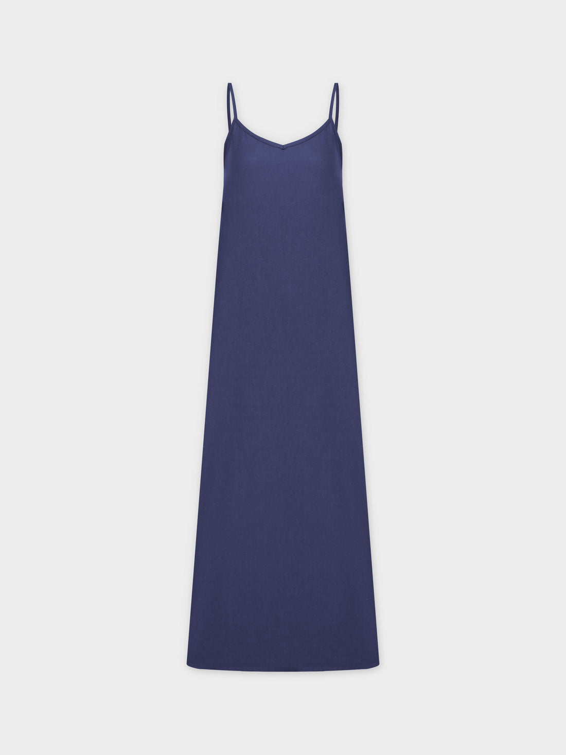 Linen Slip Dress-Navy