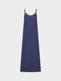 Linen Slip Dress-Navy