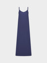 Linen Slip Dress-Navy