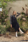 ABSTRACT STRIPE KNIT TURTLENECK-BLACK/WHITE