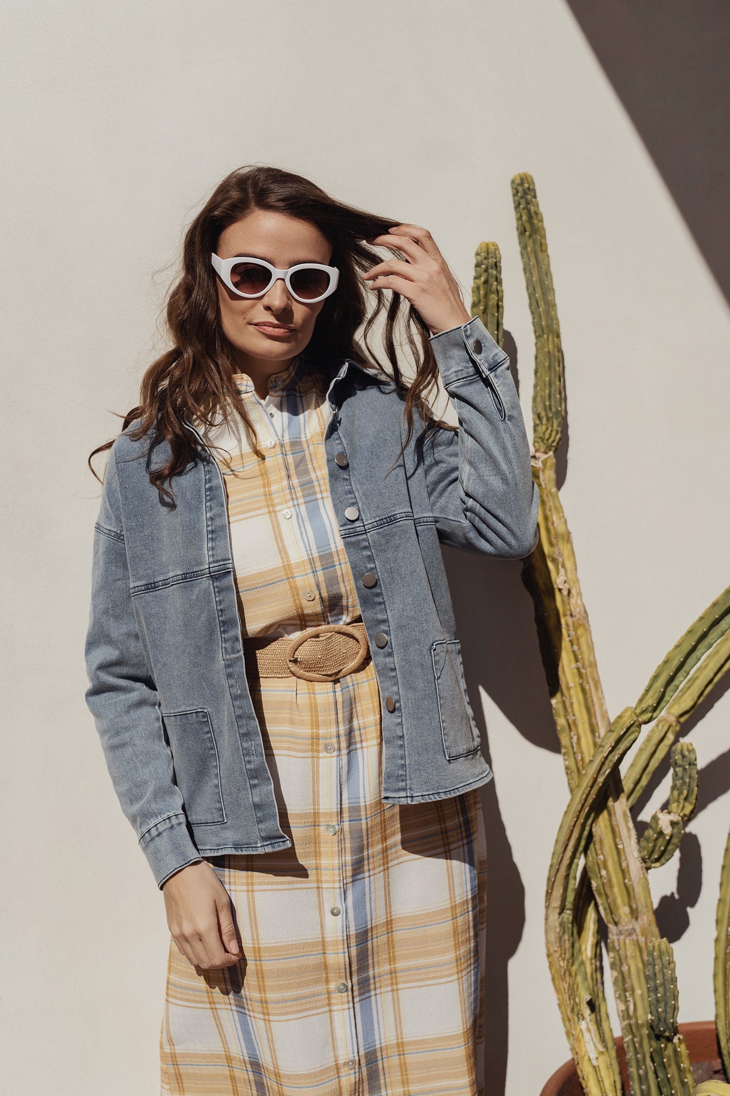 DENIM SHACKET-BLUE