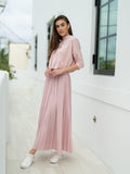 PLEATED SKIRT 37"-PINK